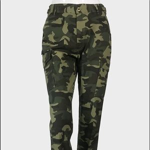 Women's Casual Outdoor Elastic High Waisted Cargo Jogger Pants with Pockets